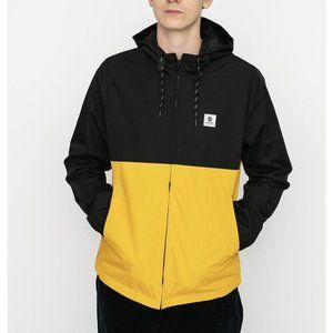 $90 Element Men’s Alder Two Tones Jacket Hooded Black-Yellow Size M